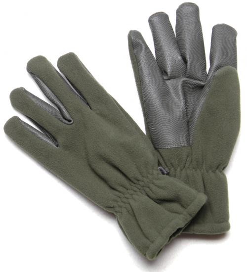 Fleece Handschuhe mit Gummibund oliv