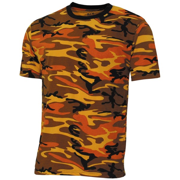 US T-Shirt 'Streetstyle' orange-camo