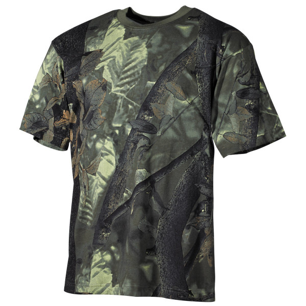 US T-Shirt halbarm in hunter-grün