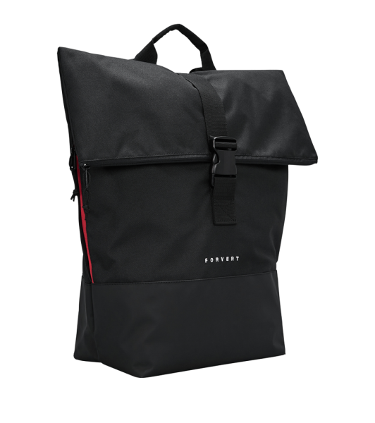 Moderner Rucksack mit versteckter Seitentasche - schwarz