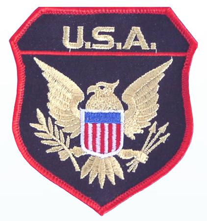 Stoffabzeichen 'USA-Wappen (Goldlurex)'