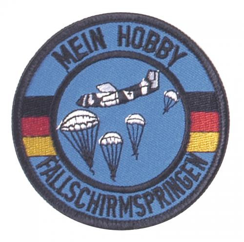 Stoffabzeichen 'Mein Hobby ist Fallschirmspringen'